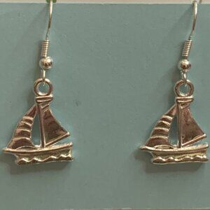 Sailboat Earrings, Boat Earrings, Nautical Jewelry, Gift Idea, Sailing Earring